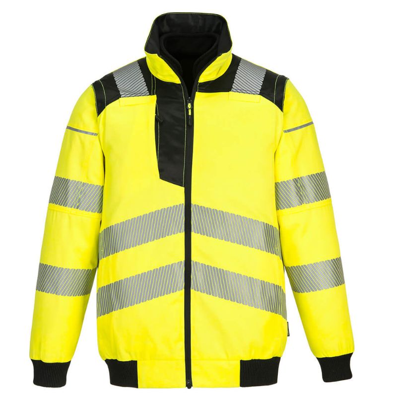 Portwest PW302 Yellow Hi-Vis Pilot Jacket - Workwear.co.uk